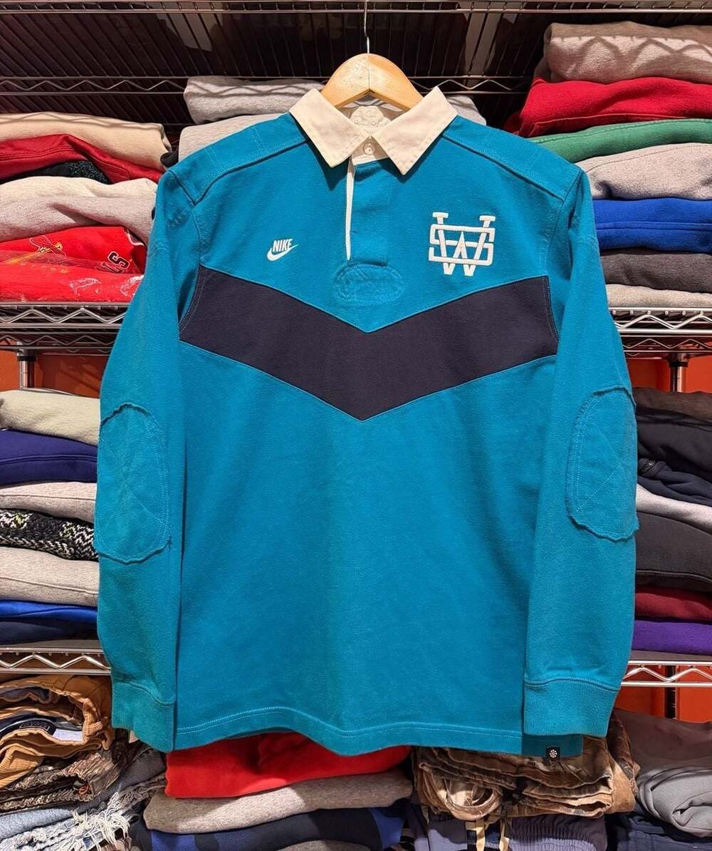 Vintage Nike Sportswear Number 24 Long Sleeve Rugby Shirt Size Large